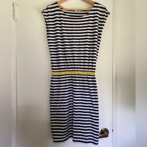 Boden blue and white striped cotton tunic beach dress, size 6